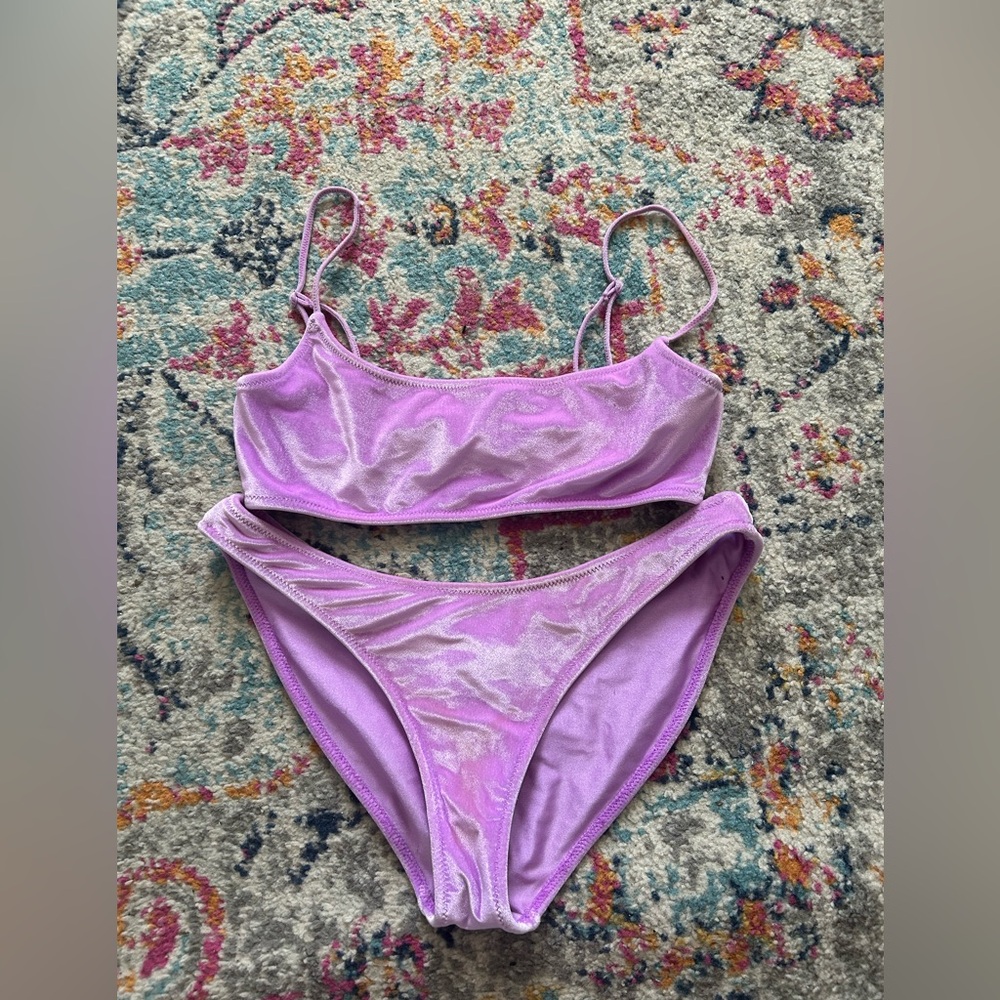 Triangl Purple Bikini Set